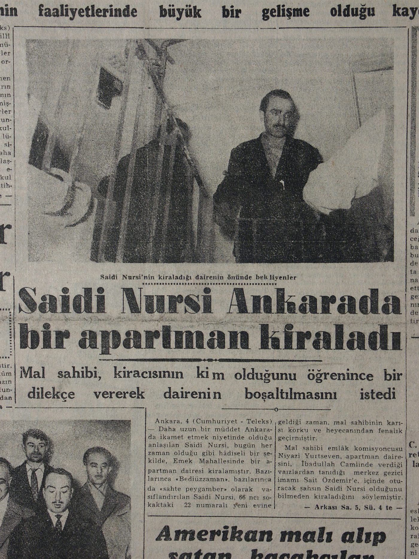 Döneme ait gazete kupürü